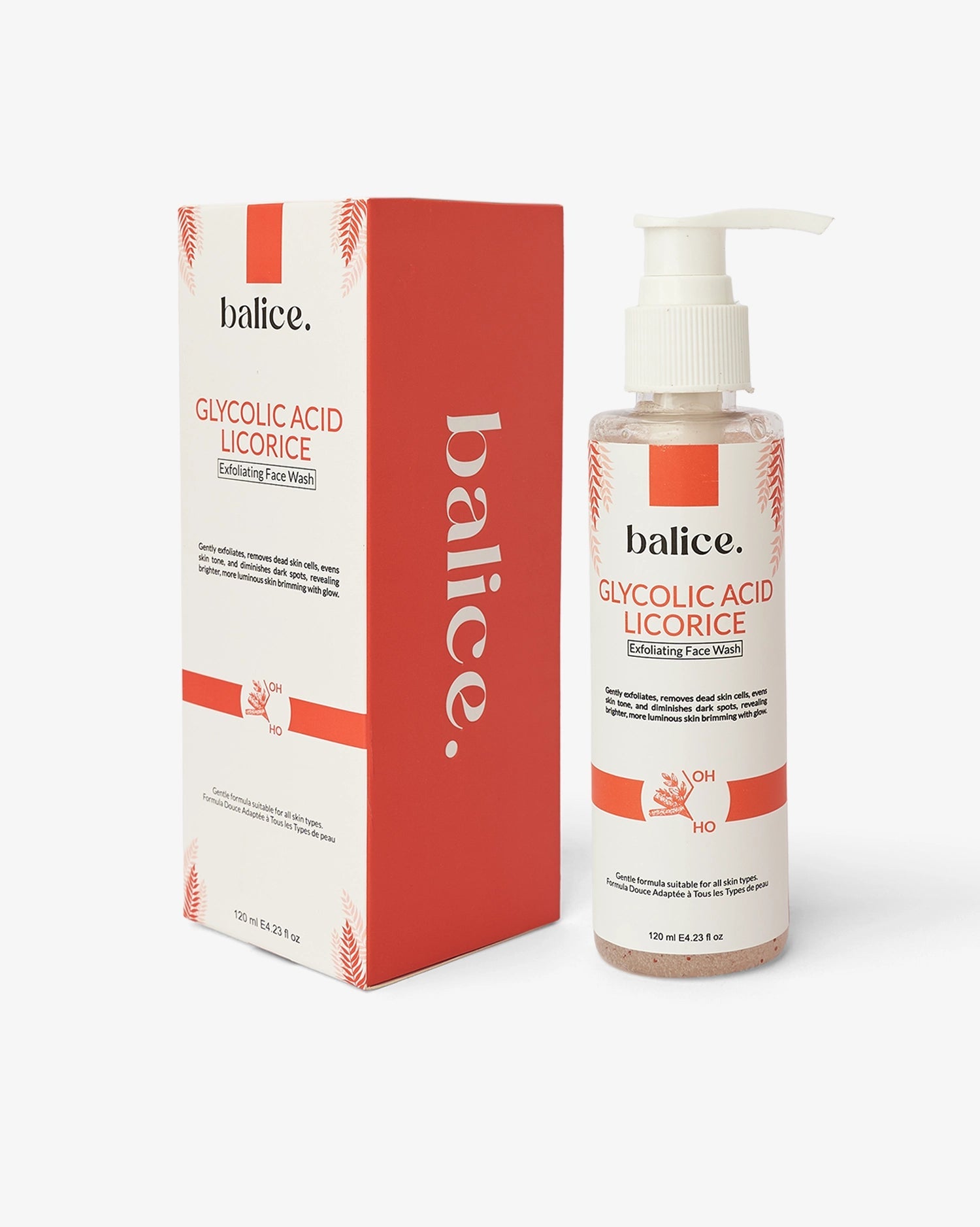 Glycolic Acid Licorice Exfoliating Face Wash - Balice cosmetics