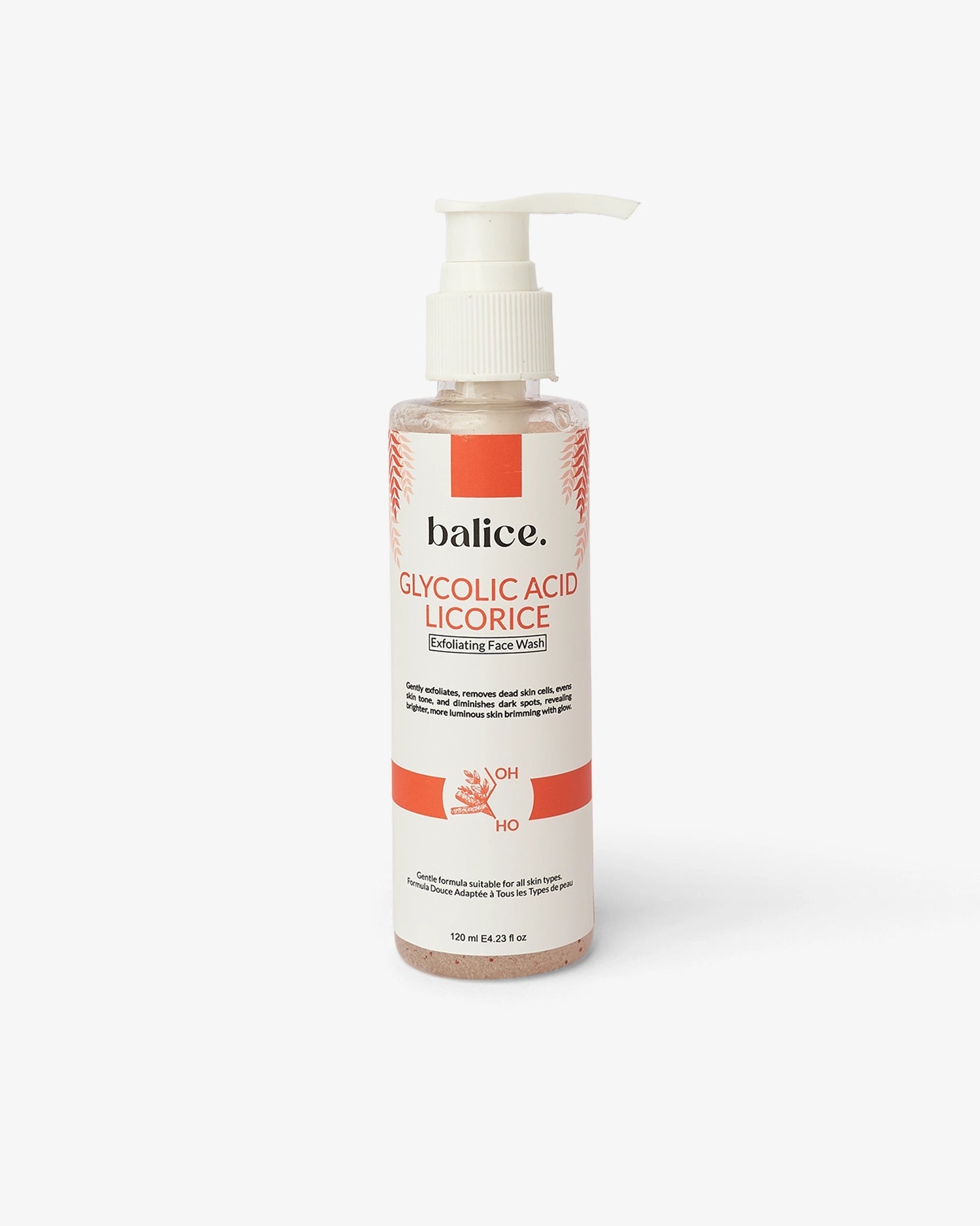 Glycolic Acid Licorice Exfoliating Face Wash - Balice cosmetics